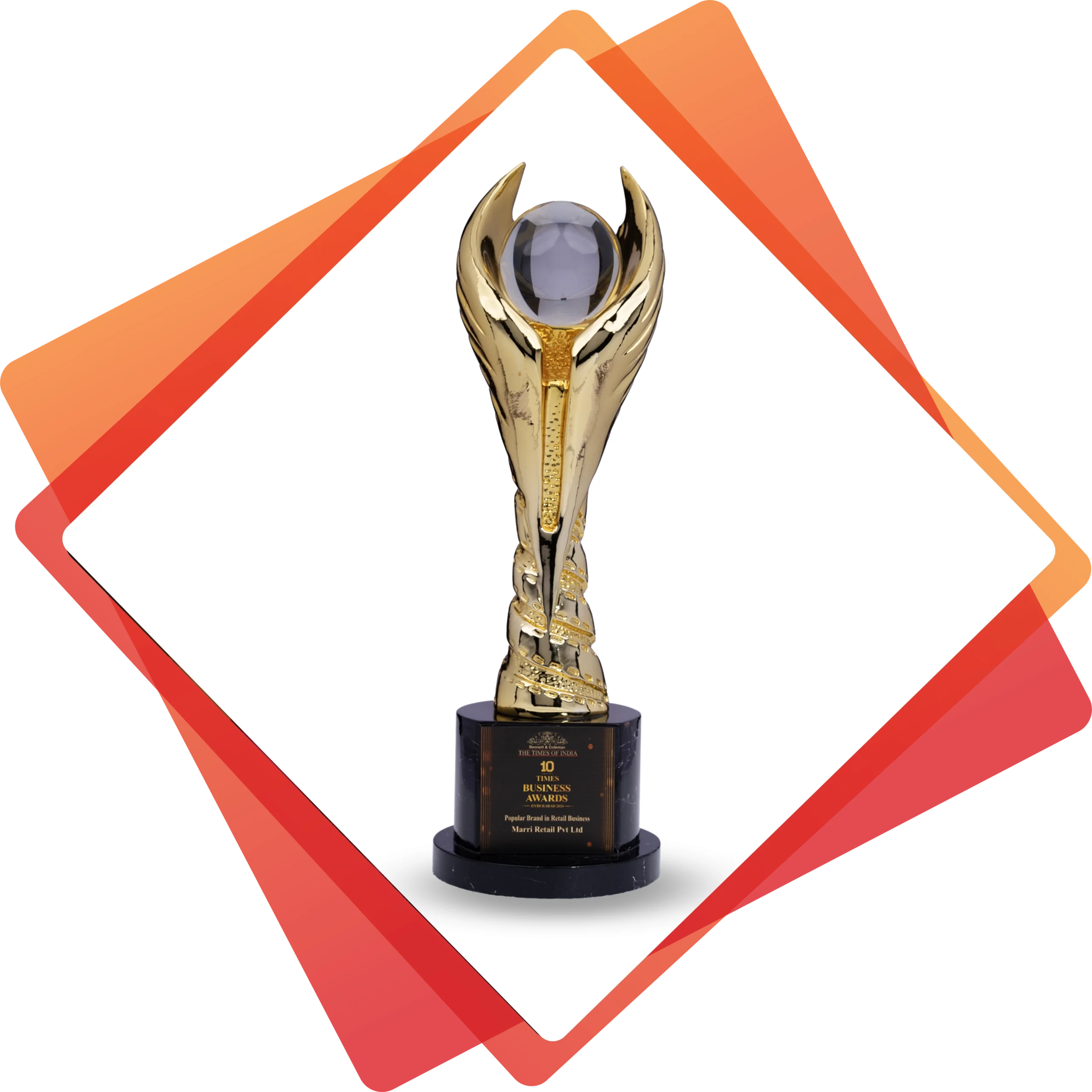 “Popular Brand in Retail Business” at the 10th edition of the Times Business Awards, Hyderabad 2024
